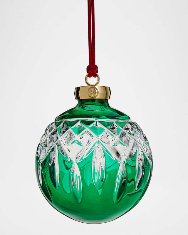 Lismore Green Bauble Christmas Ornament